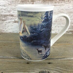 A White Christmas Thomas Kinkade Ceramic Coffee Mug 2013